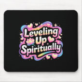 Leveling Up Sritually Mindfulness Meditation Muismat (Voorkant)