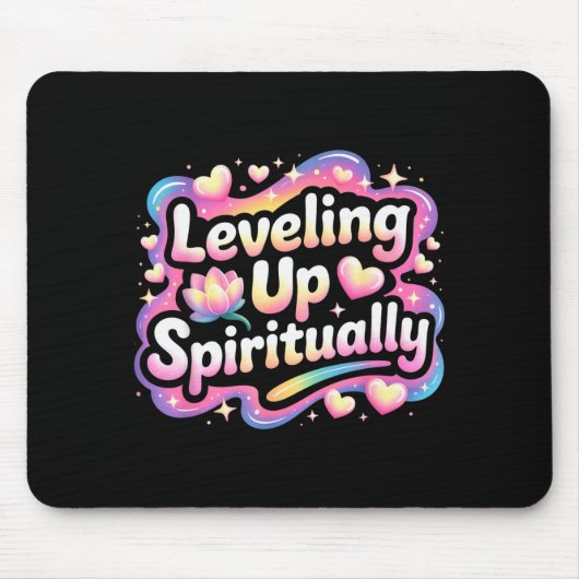 Leveling Up Sritually Mindfulness Meditation Muismat (Voorkant)