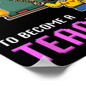 Leveling Up Teacher Ck To School Funny Gamer Girls Poster (Hoek)