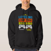 Leveling up to Big Bro 2023 Pregnancy Announcement Hoodie (Voorkant)