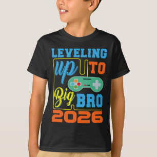 Leveling Up To Big Bro 2026 Videogame Zwangerschap T-shirt