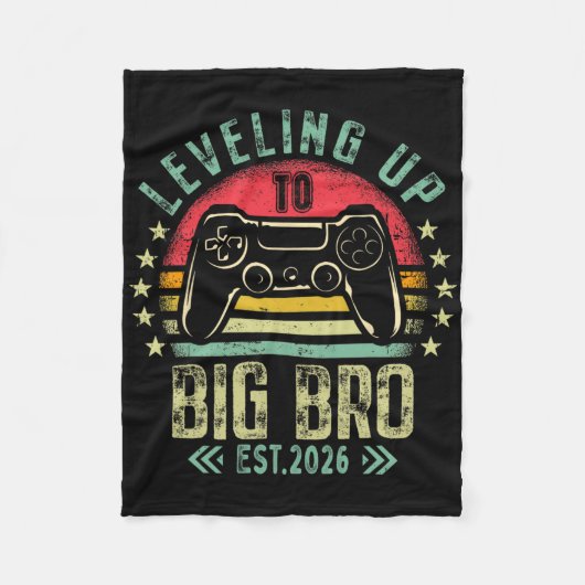 Leveling Up To Big Brother 2026 Funny New Gamer Bo Fleece Deken (Voorkant)