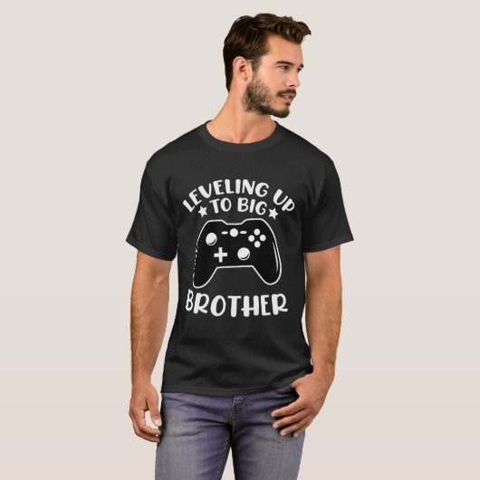Leveling Up To Big Brother Video Game Controller G T-shirt (Voorkant volledig)