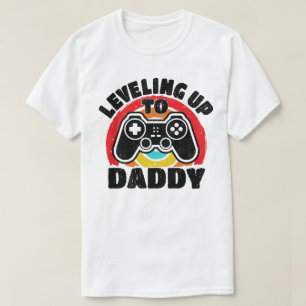 Leveling Up To Daddy Gamer Gaming Bevorderd Tot Pa T-shirt