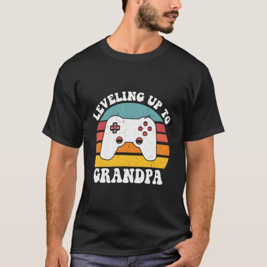 Leveling Up To Grandpa Grandpa T-shirt (Voorkant)