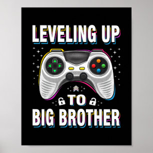 Leveling Up To Grote Broer 2025 Grappige Gamer Jon Poster