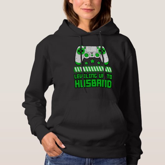 Leveling Up To Husband Gamer Boyfriend Game Contro Hoodie (Voorkant)