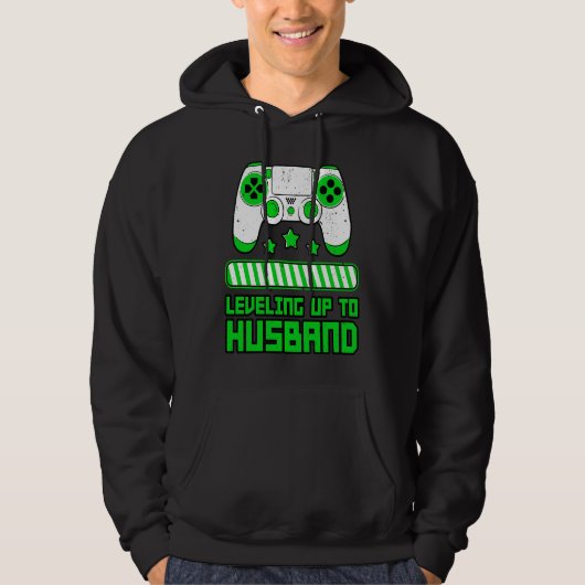 Leveling Up To Husband Gamer Boyfriend Game Contro Hoodie (Voorkant)