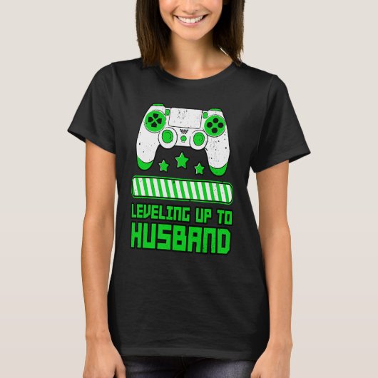 Leveling Up To Husband Gamer Boyfriend Game Contro T-shirt (Voorkant)