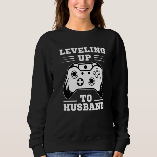 Leveling up to Husband Gamer Groom Wedding Trui (Voorkant)