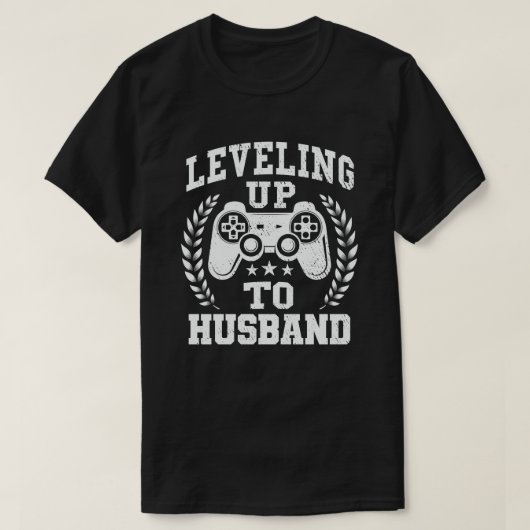 Leveling Up To Husband Groom Video Game T-shirt (Design voorkant)