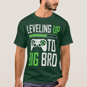 Leveling Upo Big Bro Gamer Promotedo Oudere Broer T-shirt