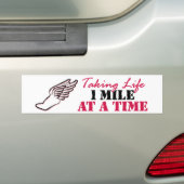 Leven 1 mijl per keer bumpersticker (Op auto)