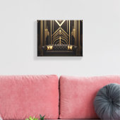 Leven 1 Uitgerekte Art Deco Canvas Print (Insitu (Woonkamer))