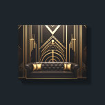 Leven 1 Uitgerekte Art Deco Canvas Print<br><div class="desc">Een uitgerekte print die de energie van de Art Deco-beweging kanaliseert door contrasterende kleuren en dynamische patronen te gebruiken om een visueel opvallende achtergrond te creëer die eer bewijst aan de glamour en opwinding van de brullende twintigers.</div>