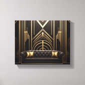Leven 1 Uitgerekte Art Deco Canvas Print (Voorkant)