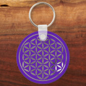 Leven 1 - Zilverstempel | violet Sleutelhanger (Voorkant)