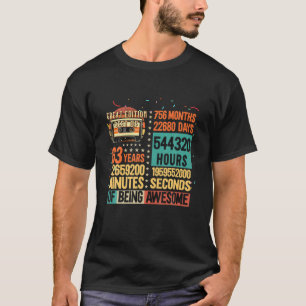 leven 63 jaar Retro Cassette 63th Birt T-shirt