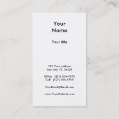 Leven aan de rand - leuke kleine huiskunst CUSTOM Visitekaartje (Achterkant)