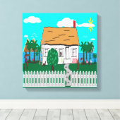 Leven aan het strand canvas afdruk (Insitu (Houten vloer))