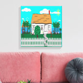 Leven aan het strand canvas afdruk (Insitu (Woonkamer))