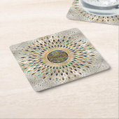 Leven - Abalone Shell en Pearl Kartonnen Onderzetters (Schuin)