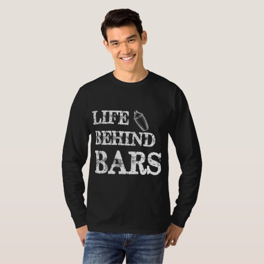 Leven achter Bars Funny Bartending Mixoloog Barte T-shirt (Voorkant volledig)