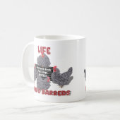 Leven achter de tralies (Barred Plymouth Rock Hens Koffiemok (Voorkant links)