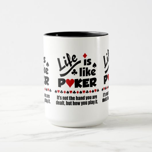 LEVEN ALS AANGEPASTE mokken VOOR POKER (Midden)