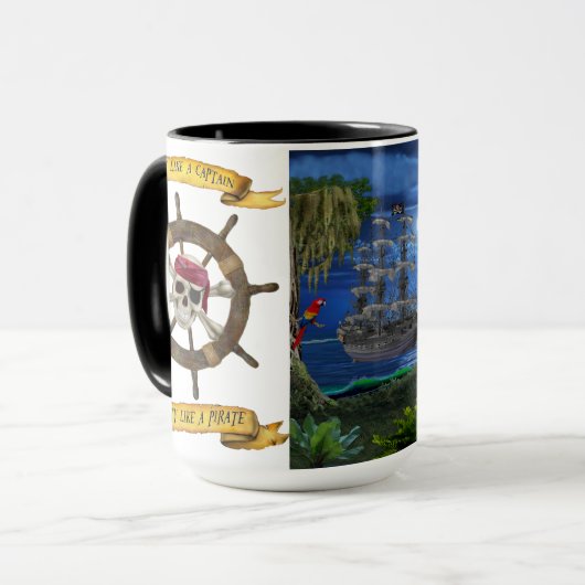 LEVEN ALS EEN CAPTAINEPARTIJ ZOALS EEN PIRAAT MOK (Voorkant links)