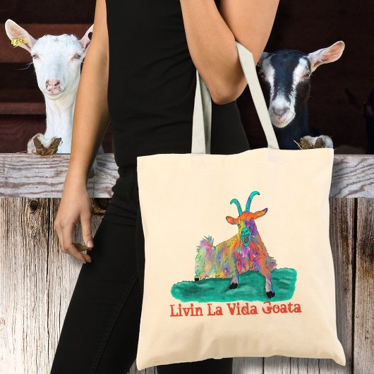Leven als een Geit Grappig Schreeuwende Geit Ontwe Tote Bag