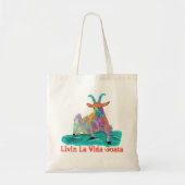 Leven als een Geit Grappig Schreeuwende Geit Ontwe Tote Bag (Voorkant)