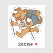 Leven als een hond wandelen sticker (Vel)