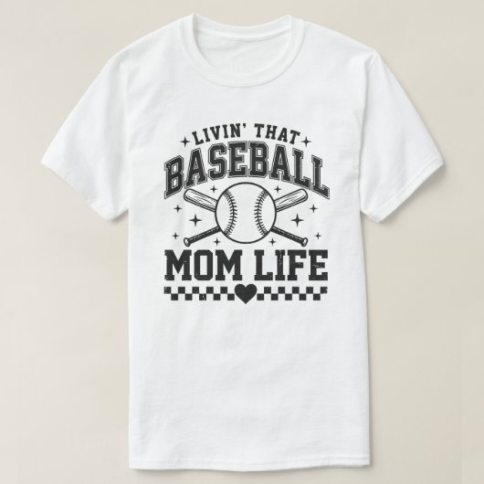 Leven als een honkbalmoeder T-shirt (Design voorkant)