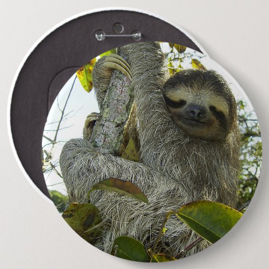 Leven als een sleuf ronde button 6,0 cm (Voorkant /achterkant)