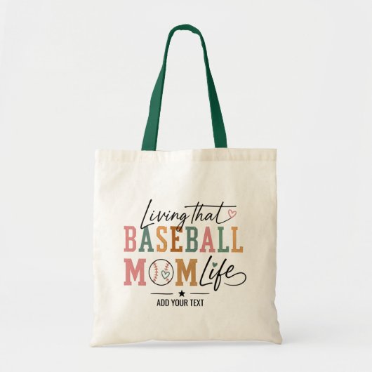 Leven als honkbalmoeder Retro sport Tote Bag (Voorkant)