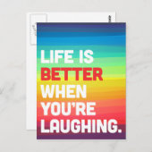 Leven als je lacht. briefkaart (Voorkant / Achterkant)