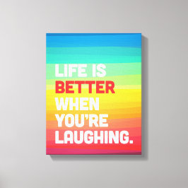 Leven als je lacht. canvas afdruk