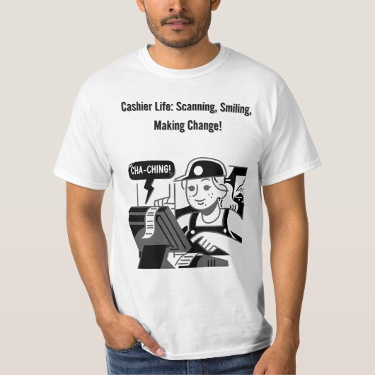 leven als kassier t-shirt (Voorkant)