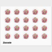 Leven als Kattenmoeder Ronde Sticker – Cute Hartje (Vel)