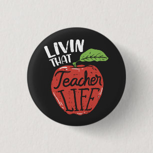 Leven Als Leraar Schooldirecteur Ronde Button 3,2 Cm