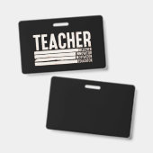Leven als leraar terug naar school badge (Voor- en achterkant)