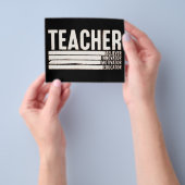 Leven als leraar terug naar school flyer (Hand)