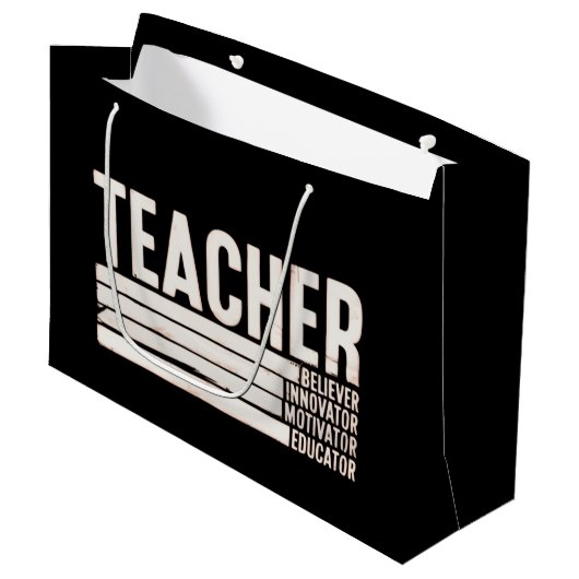Leven als leraar terug naar school groot cadeauzakje (Voorkant Gekanteld)