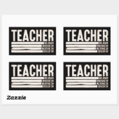 Leven als leraar terug naar school  rechthoekige sticker (Vel)