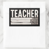 Leven als leraar terug naar school  rechthoekige sticker (Tas)