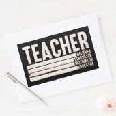 Leven als leraar terug naar school  rechthoekige sticker (Envelop)