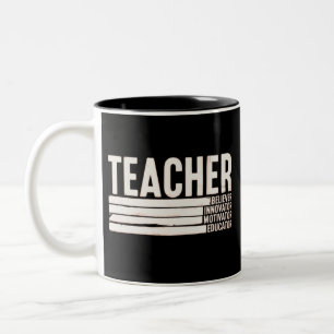 Leven als leraar terug naar school tweekleurige koffiemok