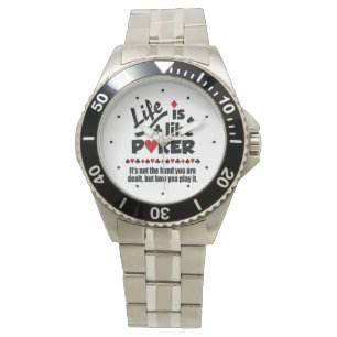 LEVEN ALS POKER-aangepaste horloges