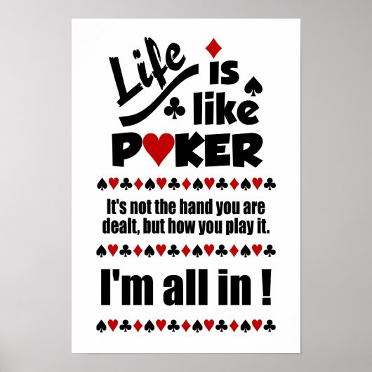 LEVEN ALS POKER-poster Poster (Voorkant)